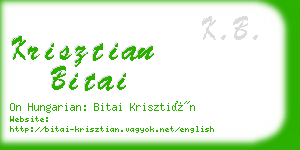 krisztian bitai business card